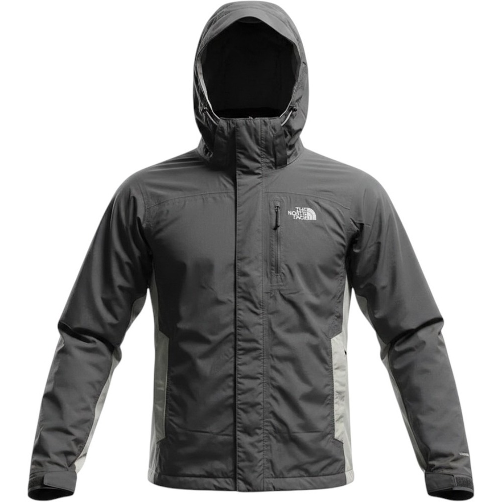 The North Face Jacket Mens HyVent Rain Grey Hooded Waterproof Small